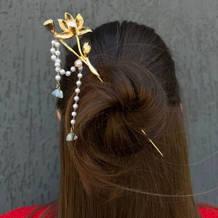 Металева шпилька для волосся «Лотос»